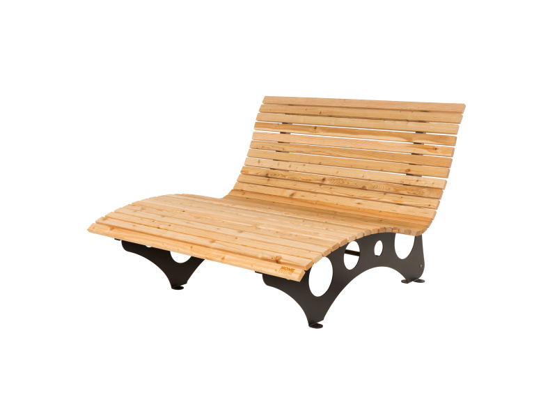 Home Deluxe Dřevěné vlnité lehátko Taiga (150 cm)