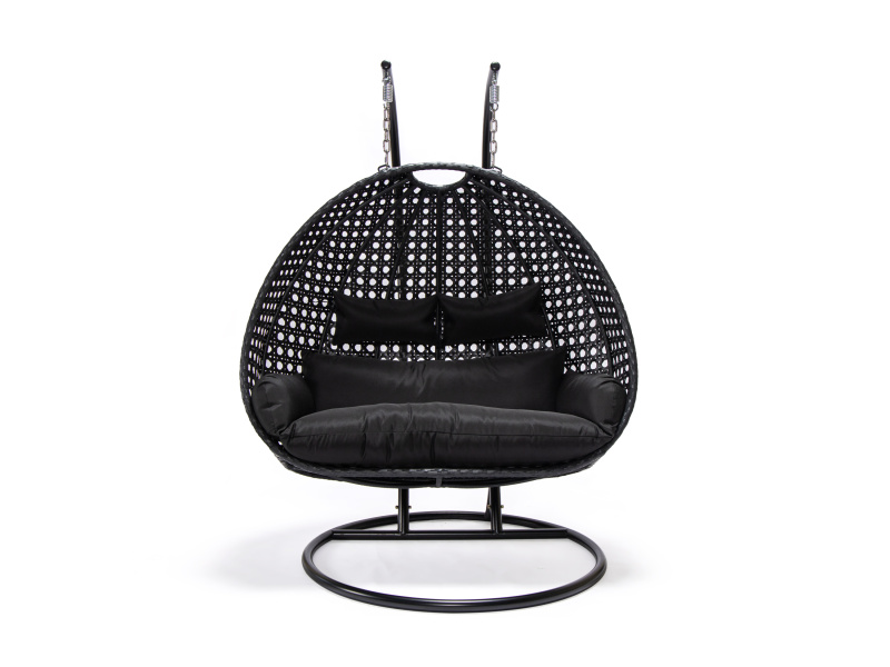 Home Deluxe Polyratanové závěsné křeslo »Twin« (černá)