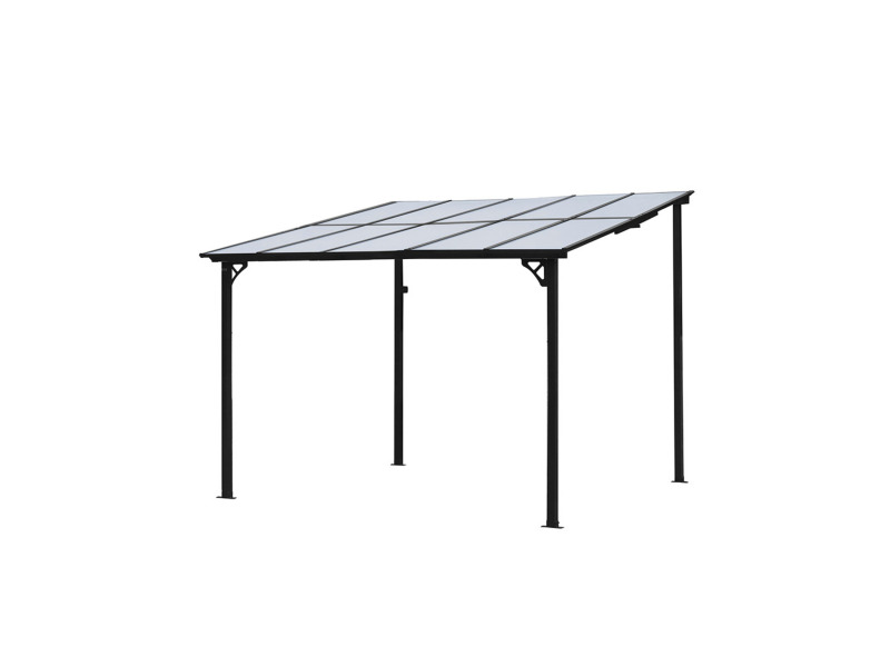 Home Deluxe Hliníkové zastřešení terasy Eco, různé velikosti (300 × 300 cm, antracitová)