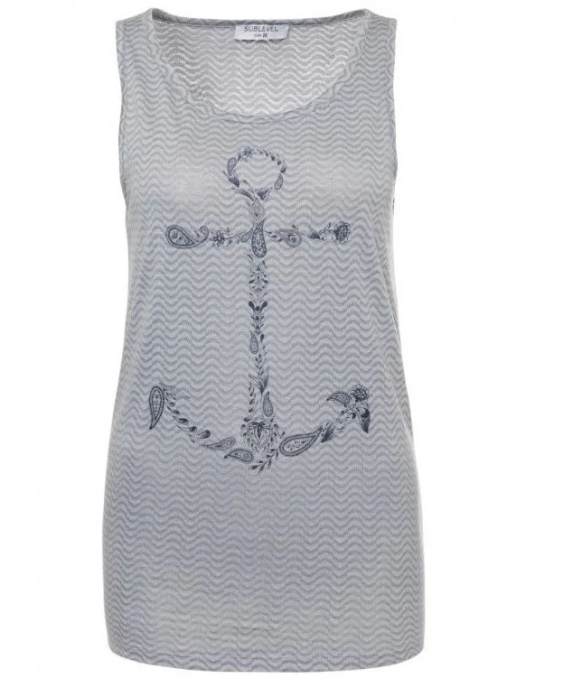Dámský top D01536 - Gemini S světle šedá