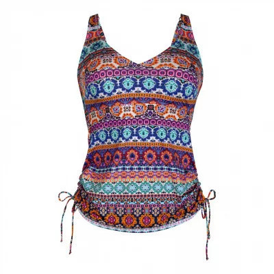 Dámský Malaika Top Tankini - horní díl 8866-1 - RosaFaia 38/75C tmavě modrá - vzor