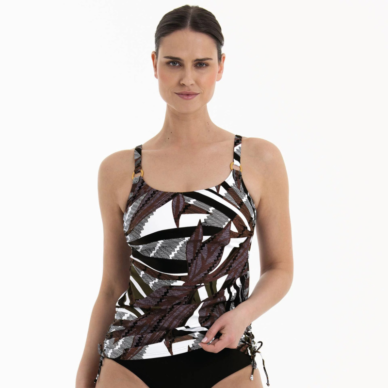 Vrchní díl plavek tankini 6594-1 černý s potiskem  - Anita Care 42C