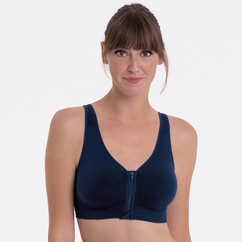 Lynn chirurgická podprsenka moldovaná,zapínání vpředu 5768X maritime blue - Anita Care 380 maritime blue XXL