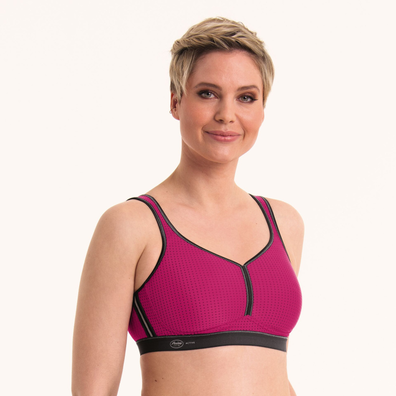 performance sportovní podprsenka moldovaná 5566 pink/anthrazit - Active 588 pink/anthrazit 85F