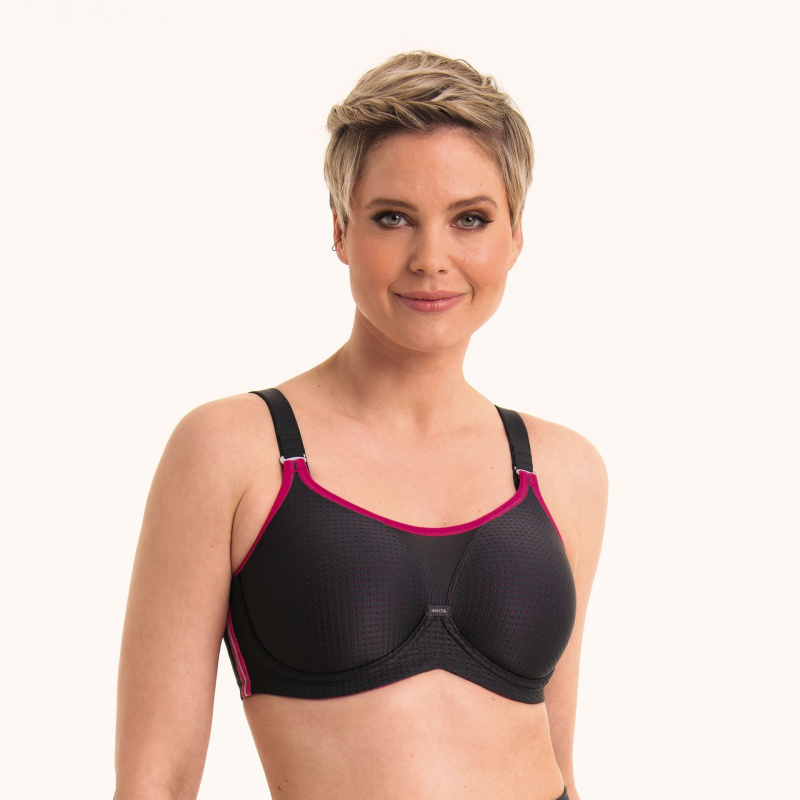 performance wireX sport. podprsenka s kost. nastavitelná ramínka 5599 anthrazit/pink - Active 481 anthrazit/pink 75B