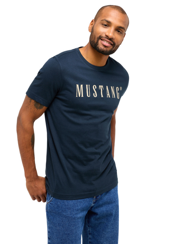 Pánské tričko kr. rukáv MUSTANG modré - M