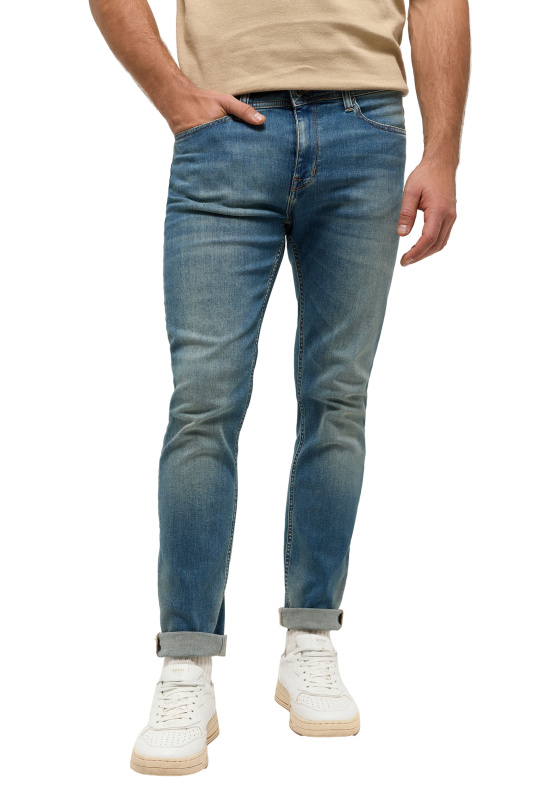 Pánské džíny MUSTANG Vegas Slim klasicky modré-seprané-31/32