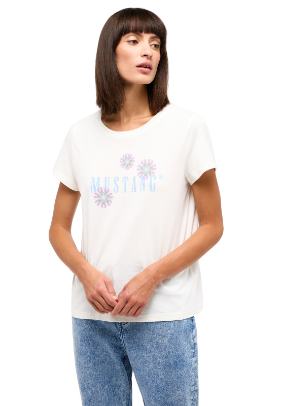 Dámské tričko k.r. MUSTANG bílé-XS