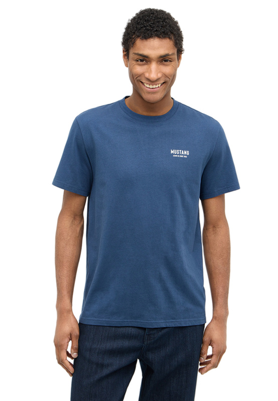 Pánské tričko k.r. MUSTANG modré-L