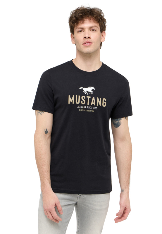Pánské tričko k.r. MUSTANG černé-M