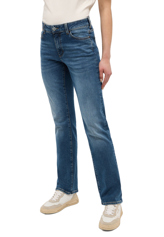 Dámské džíny MUSTANG Crosby Relaxed Straight klasicky modré-seprané-26/32