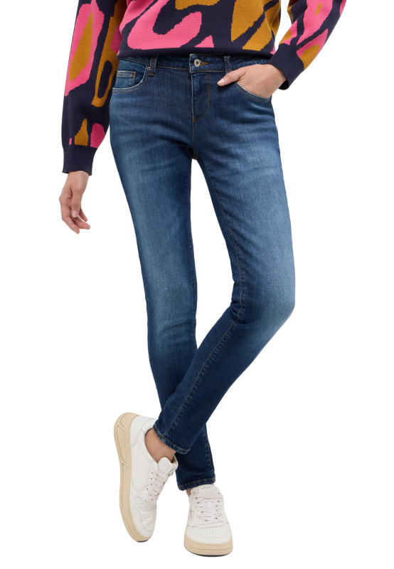 Dámské džíny MUSTANG Quincy Skinny klasicky modré-seprané-28/32