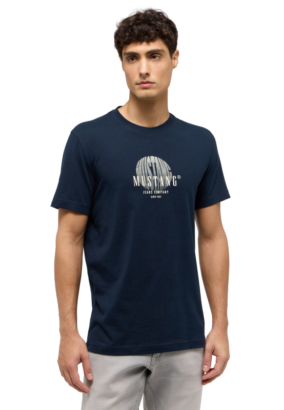 Pánské tričko k.r. MUSTANG modré-XL