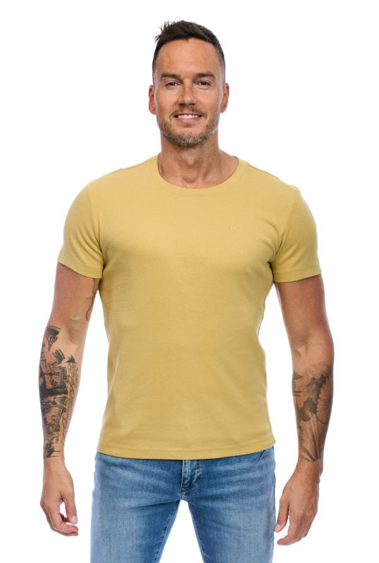 Pánské tričko k.r. MUSTANG žluté-XL