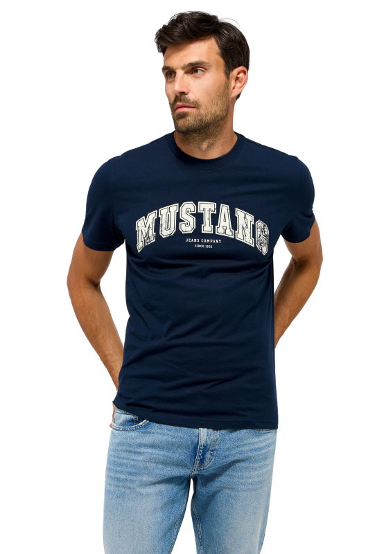 Pánské tričko k.r. MUSTANG modré-S