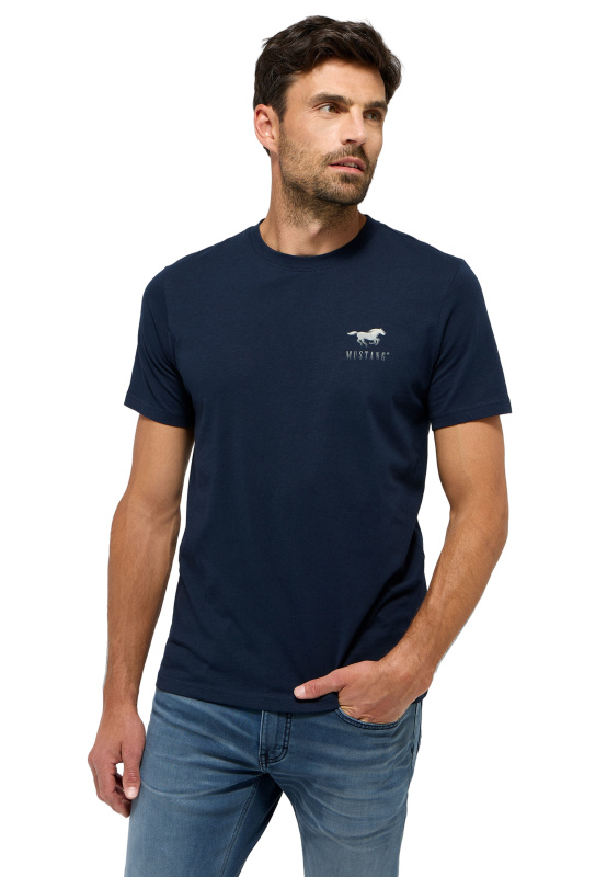Pánské tričko k.r. MUSTANG modré-XXL