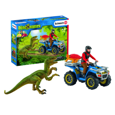 Schleich 41466 Útěk před Velociraptorem na čtyřkolce