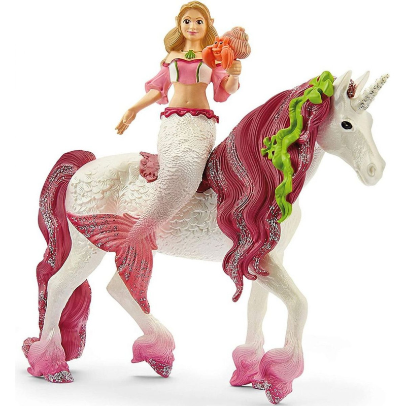 Schleich 70593 Mořská panna Feya na podvodním jednorožci
