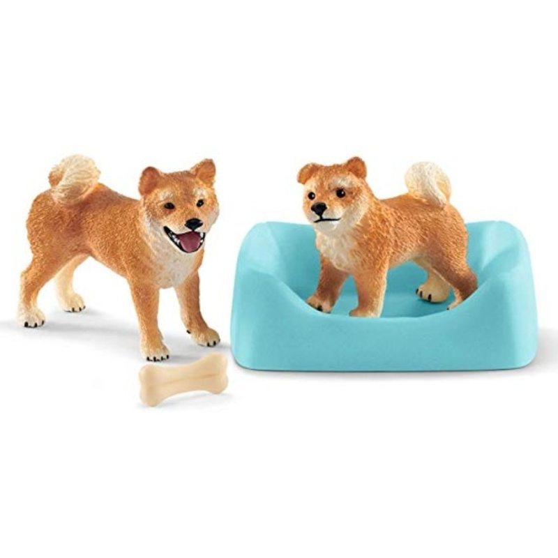 Schleich 42479 fenka a štěně shiba inu