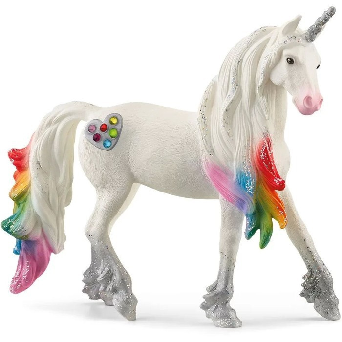 Schleich Jednorožec hřebec srdíčkový duhový