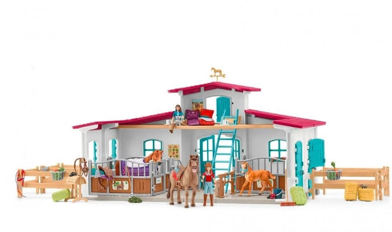 Schleich Stáj s příslušenstvím u jezera