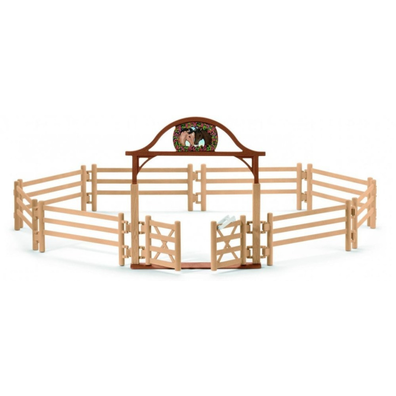 Schleich - Jezdecký klub, Ohrada pro koně se vstupní branou