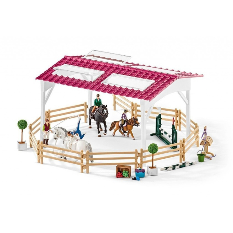 Schleich 42389  Jezdecká škola s jezdci a koňmi