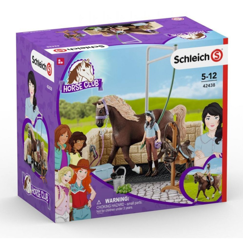 Schleich - Jezdecký klub, Mycí box s Emily a Lunou