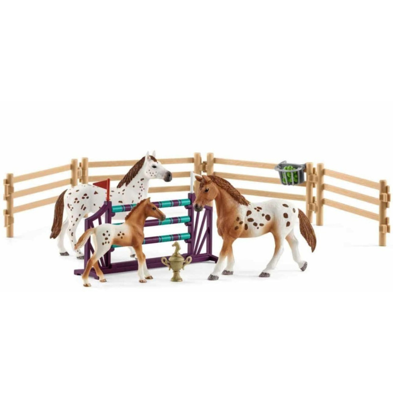 Schleich - Jezdecký klub, Appalosští koně a tréninkové příslušenstí