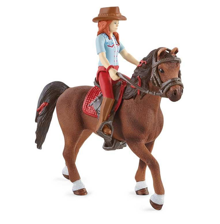 Schleich - Kůň s jezdcem, Zrzka Hannah s pohyblivými klouby