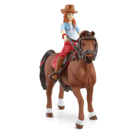 Schleich - Kůň s jezdcem, Zrzka Hannah s pohyblivými klouby