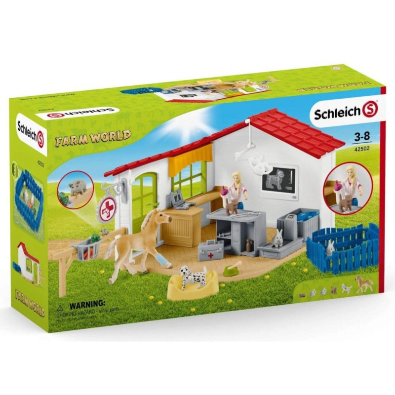 Schleich 42502 Veterinární ordinace pro domácí zvířata