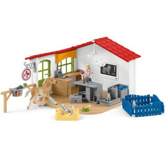 Schleich 42502 Veterinární ordinace pro domácí zvířata