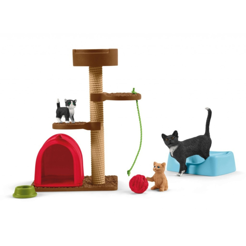 Schleich 42501 Škrábací kočičí strom s koťaty