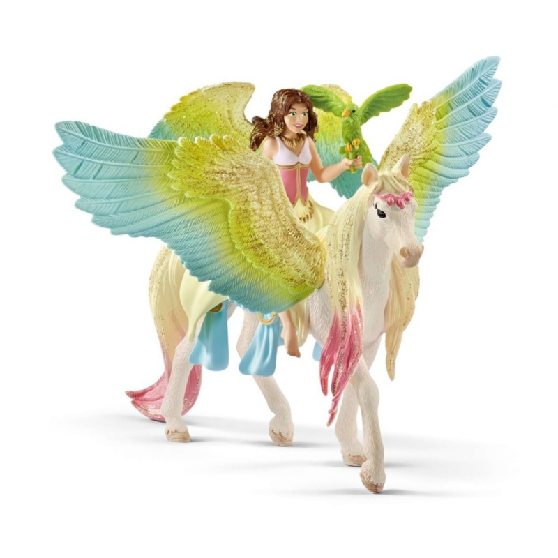 Schleich - Bayala, Elfí víla Surah s třpytivým Pegasem