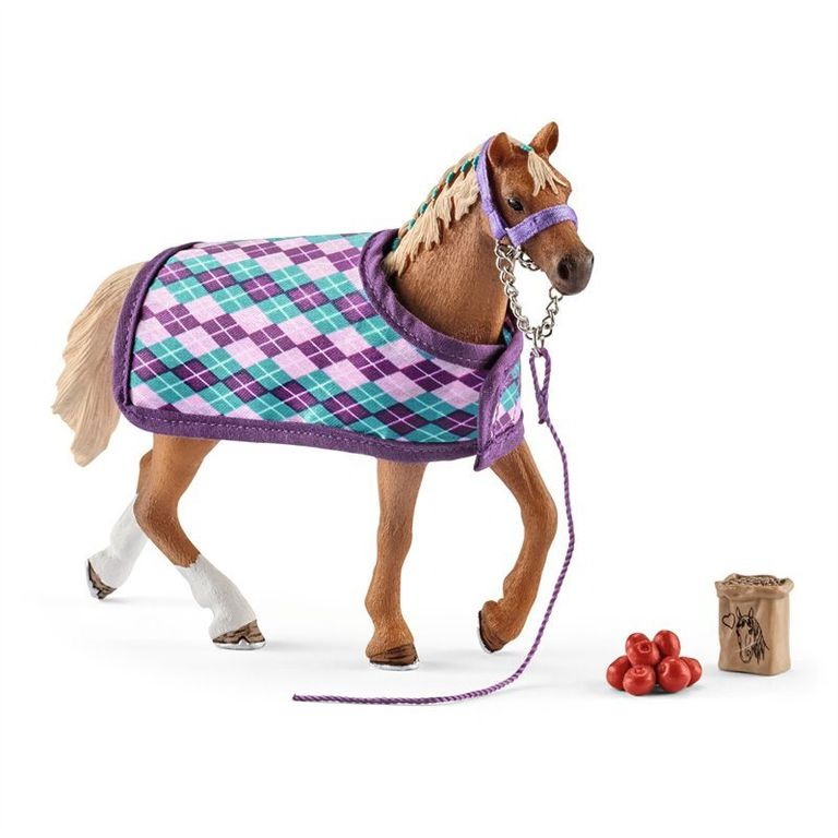 Schleich - Kůň, Anglický plnokrevník s příslušenstvím