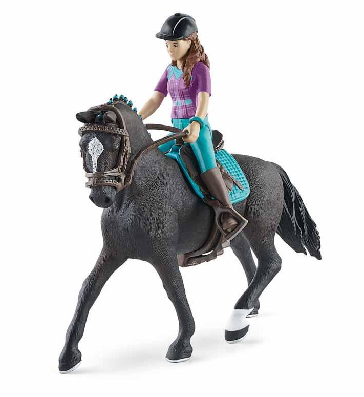 Schleich - Kůň s jezdcem, Hnědovláska Lisa s pohyblivými klouby