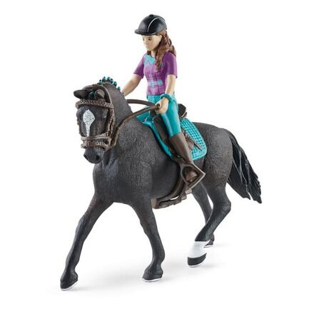 Schleich - Kůň s jezdcem, Hnědovláska Lisa s pohyblivými klouby