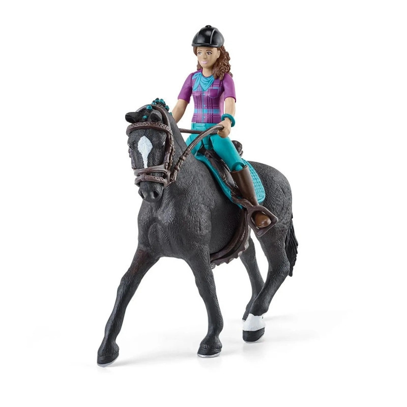 Schleich - Kůň s jezdcem, Hnědovláska Lisa s pohyblivými klouby