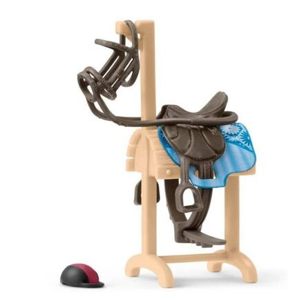 Schleich - Koňský postroj, Sedlo s uzdou a stojanem