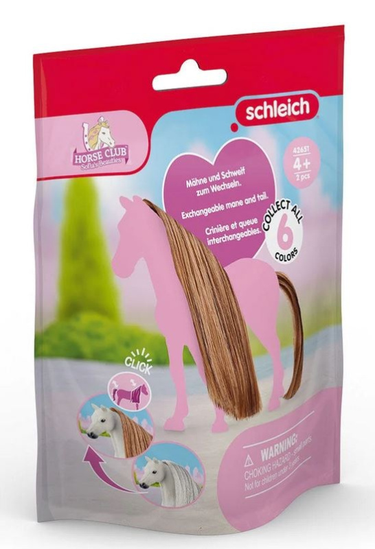 Schleich - Koňský salón, Doplněk ocas a hříva hnědé