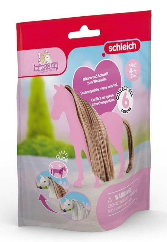 Schleich - Koňský salón, Doplněk ocas a hříva hnědozlatavé
