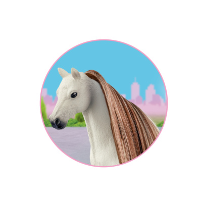 Schleich - Koňský salón, Doplněk ocas a hříva hnědozlatavé