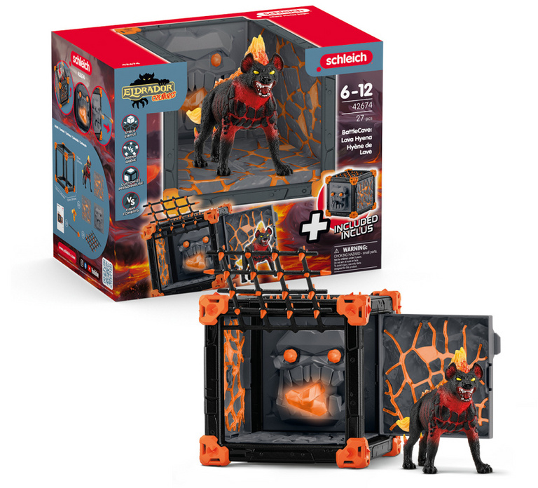 Schleich 42674  Aréna BattleCave lávové hyeny
