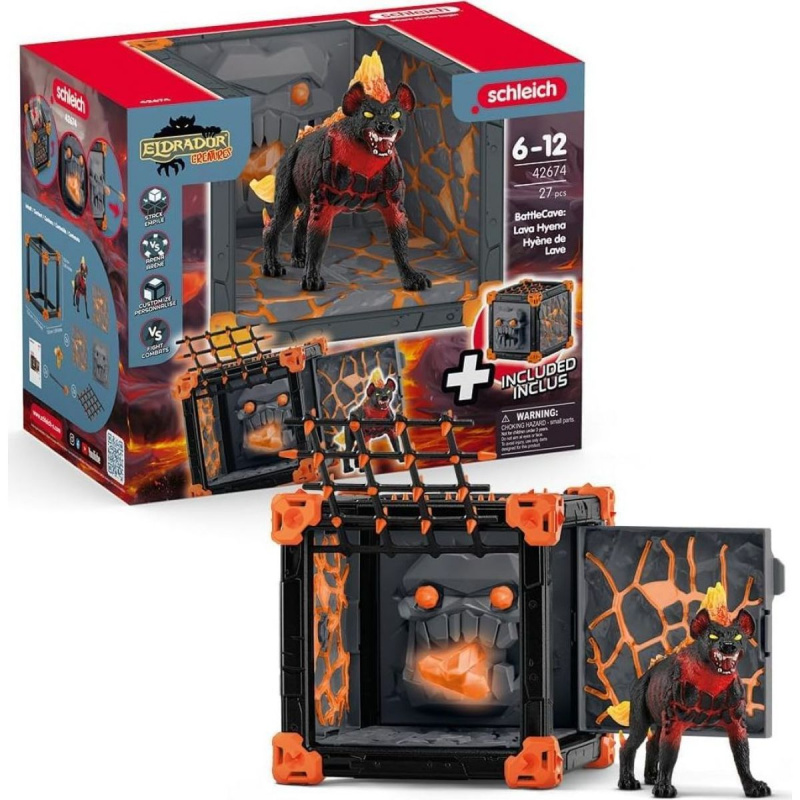 Schleich 42674  Aréna BattleCave lávové hyeny