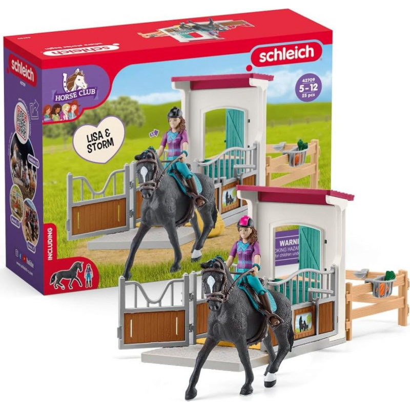 Schleich - Jezdecký klub, Box pro koně Lisa a Storm