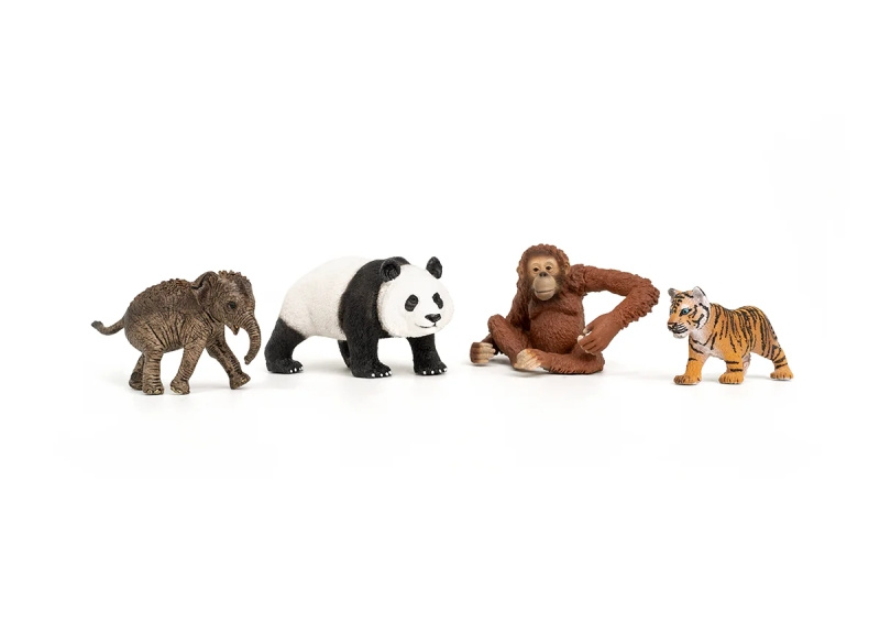Schleich - Zvířátka set, Startovací Asie 4ks