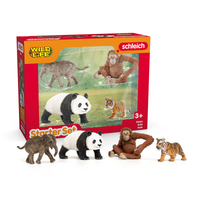 Schleich - Zvířátka set, Startovací Asie 4ks