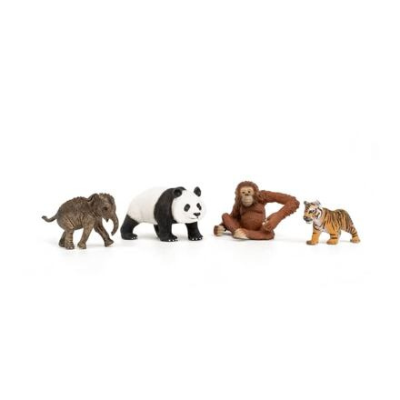 Schleich - Zvířátka set, Startovací Asie 4ks