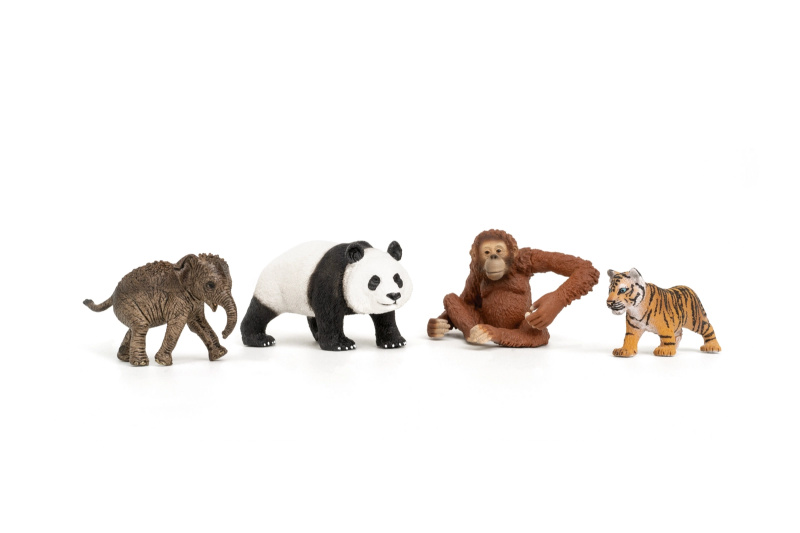 Schleich - Zvířátka set, Startovací Asie 4ks